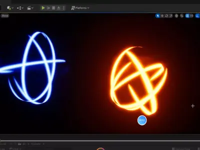 UE 5 Unreal Engine5 FX SCI FI slash particles animation Low-poly 3D model