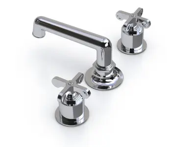 Waterworks Henry Faucet with Cross Handles 3D model