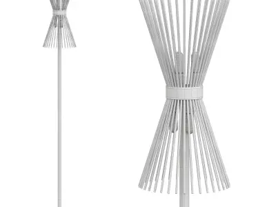 Halo Brass Floor Lamp by Luxdeco 3D model