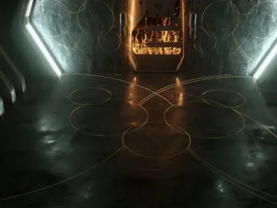 Sci-Fi Room Interior Design 3D model