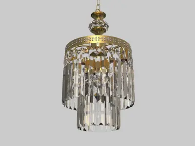 crystal chandelier 3D model 4