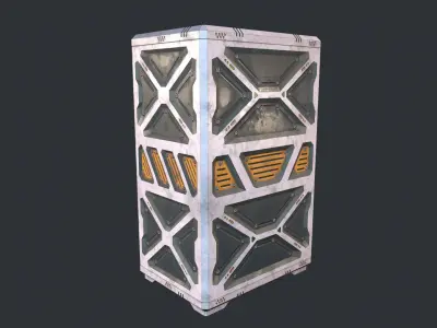 Sci-fi Wardrobe Low-poly 3D model