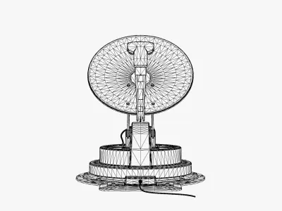 Satellite Dish Antenna Low-poly 3D model