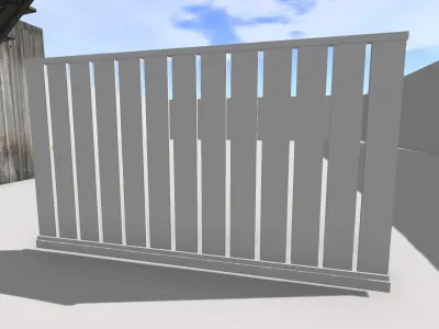 Wall Panel Divider with slots Free low-poly 3D model