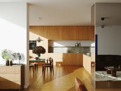 Warsaw Apartment Blender Interior 3D model