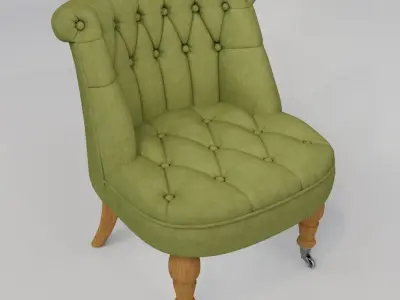 Furnished Chair 3D Model 3D model