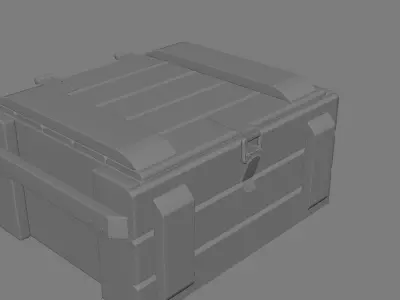 Box for army Free low-poly 3D model
