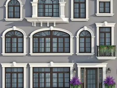 Windows and doors in the style of modern classics 2 3D model