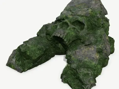 Skull Cave Low-poly 3D model 10