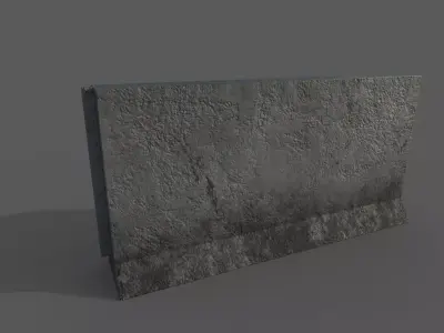 Concrete Barrier Type 1 Low-poly 3D model purchase