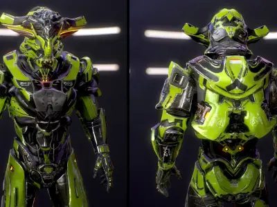 Sci-Fi Armor 2 Low-poly 3D model