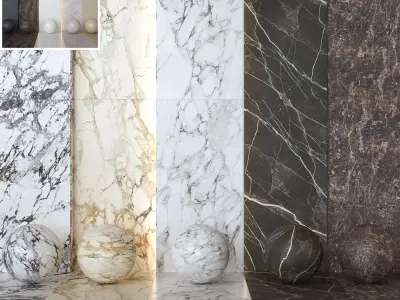 Marazzi Grande Marble Look Tile Collection - Vol 1 -Set of 58 Texture