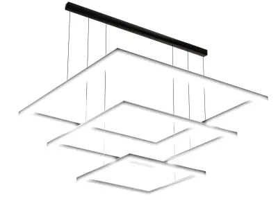 Loft style chandeliers Low-poly 3D model