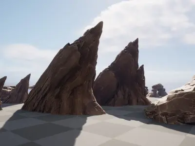 Large Desert Rocks Collection Low-poly 3D model