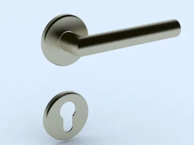 Door handle 3D model 4