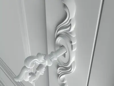 Antique-Style Sideboard 3D model