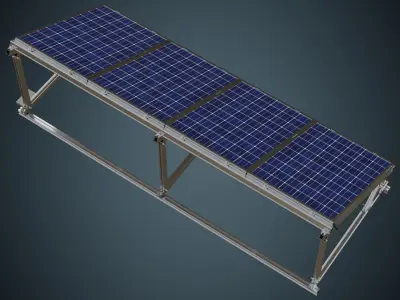  Solar Cell 1 Basic Low-poly 3D model