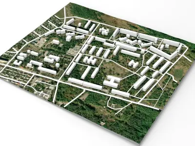Cityscape Toretsk Ukraine 3D model