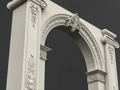 classic patterned door 04 3D model