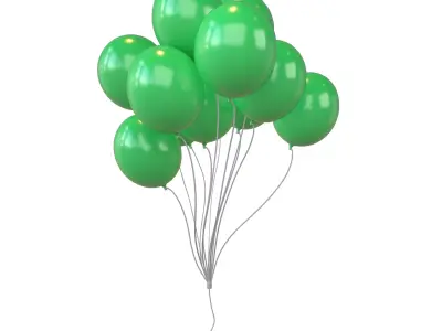 Bunch of Balloons v1 002 Low-poly 3D model