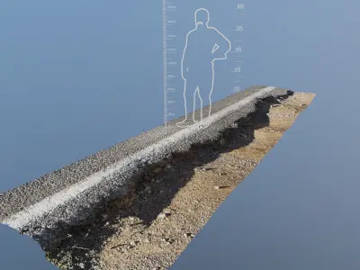 Roadedge photoscanned 3D model