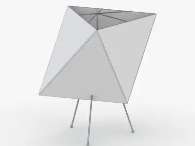 1411 - Paper Lamp Low-poly 3D model
