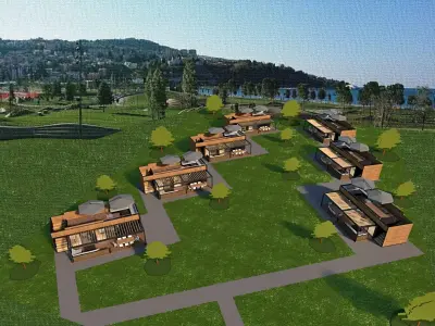 hostel and SPA mobile home  version 3d model Low-poly 3D model