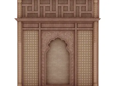 islamic arabic windows architectural element set 582 3D model