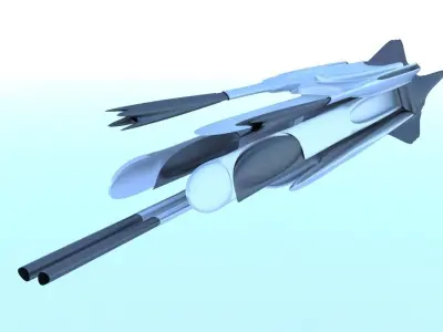 Spaceship Sci-fi Destroyer 3D 3D model