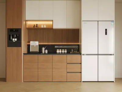 Refrigerator and sideboard 3D model purchase