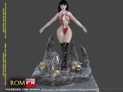 Vampirella the sexiest blood sucker 3D print model