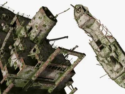  Shipwreck Ruined Hull Rust Old 