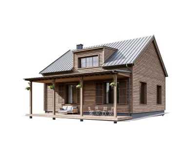 Classic Modern House Low-poly 3D model