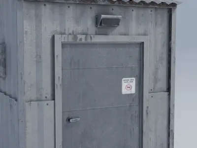 Utility Shed with 4K and 2K Textures Low-poly 3D model