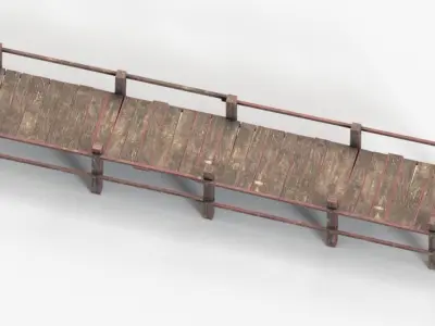 wood bridge Free low-poly 3D model