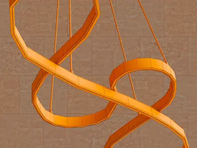 Minimalist Luxe Chandelier 06 3D model