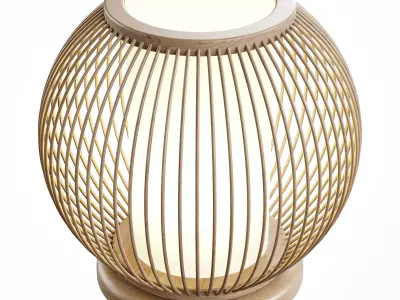 Bamboo Desk Lamp 3D model