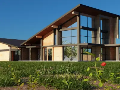 Exterior house design 3D model purchase