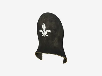 Assassin Mask A02 Black White - Character Design Fashion Low-poly 3D model