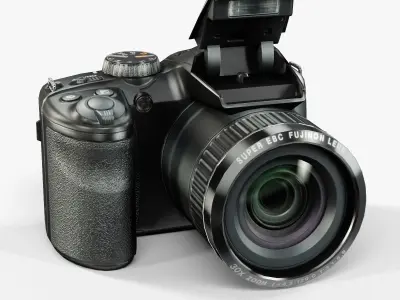 Fujifilm FinePix S6800 bridge digital camera Low-poly 3D model