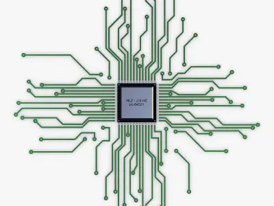 Electronic circuit v 4 3D model