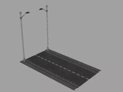 Low poly Road Low-poly 3D model