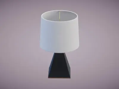 Pyramid Shaped Table Lamp Low-poly 3D model