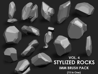 Stylized Environment Megapack Imm Brushes 373 All in One 3D model