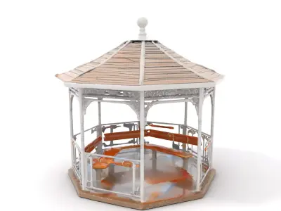 Elegant Gazebo model pack Low-poly 3D model