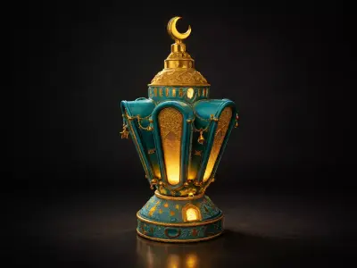 Elegant Ramadan Lantern Intricate Islamic Fanous Home Decor 3D print model