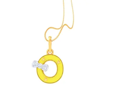 Kids Alphabet O Pendants 3dm STL OBJ FBX Renders Details 3D print model purchase