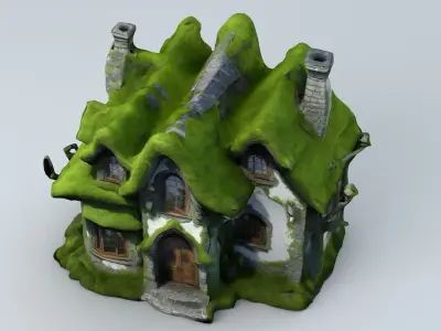 Fantasy Forest House 5 Low-poly 3D model