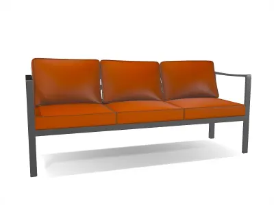 out bench sling fabric 010 Low-poly 3D model