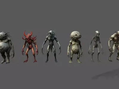 Monsters Pack 1 Low-poly 3D model